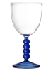 Bloomingville Weinglas "Noemi" in Transparent/ Blau - 220 ml