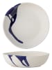 Bloomingville Kom "Okayama" wit/donkerblauw - Ø 26,5 cm