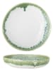 Bloomingville Serveerplateau "Prim" crème/groen - Ø 25 cm