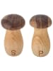 Bloomingville 2-delige set: zout- & peperstrooier bruin - (H)12 x  Ø 6,5 cm