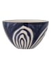 Bloomingville Kom "Shama" donkerblauw/wit - Ø 12 cm