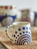 Bloomingville Kaffeetasse "Shama" in Creme/ Blau - 270 ml