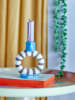 Bloomingville Kaarshouder ''Tacana'' wit/bruin/blauw - (H)12 x Ø 10 cm