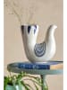 Bloomingville Vase "Trudy" in Creme/ Schwarz - (B)7,5 x (H)19 cm