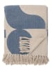 Bloomingville Plaid "Agno" in Blau/ Beige - (L)160 x (B)130 cm