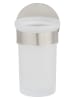 Schöner Wohnen Kollektion Zahnputzbecher ''Meleto'' in Weiß/ Silber - (H)12 cm