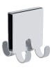 Schöner Wohnen Kollektion Doppel-Duschhaken "Brola" in Silber - (B)6,5 x (H)7 x (T)5,5 cm