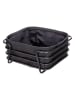 Schöner Wohnen Kollektion Brotkorb "Kendra" in Schwarz - (B)21 x (H)9 x (T)21 cm