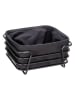 Schöner Wohnen Kollektion Brotkorb "Kendra" in Schwarz - (B)21 x (H)9 x (T)21 cm