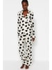 trendyol Pyjama crème/zwart