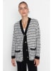 trendyol Cardigan in Schwarz/ Weiß