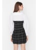 trendyol Kleid in Schwarz/ Weiß
