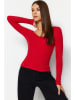 trendyol 2-delige set: longsleeves zwart/rood