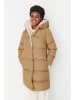 trendyol Dwustronny płaszcz zimowy w kolorze kremowo-jasnobrązowym