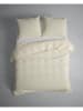 Heckett Lane Satin-Bettwäsche-Set "Banda" in Creme