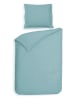 Heckett Lane Satin-Bettwäsche-Set "Punto" in Hellblau