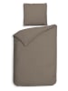 Heckett Lane Satin-Bettwäsche-Set "Punto" in Taupe