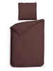 Heckett Lane Satin-Bettwäsche-Set "Punto" in Braun