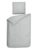 HNL Flanell-Bettwäsche-Set "Franela" in Hellgrau