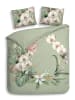 Heckett Lane Satijnen beddengoedset "Ana" groen