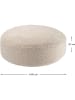 Wigiwama Pouf "Ottoman" in Beige - (H)20 x Ø 65 cm
