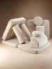 Wigiwama Sofa "Settee" in Beige - (B)132 x (H)46 x (T)78 cm
