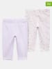 carter's Legginsy (2 pary) w kolorze fioletowym i kremowym