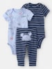 carter's 3-delige  outfit donkerblauw/lichtblauw