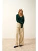 Just Cashmere Kasjmieren trui "Abby" donkergroen