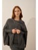 Just Cashmere Kaschmir-Poncho "Alloa" in Grau