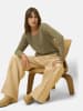 Just Cashmere Kasjmieren trui "Fiona" kaki