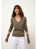 Just Cashmere Kaszmirowy sweter "Joan" w kolorze khaki