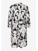 More & More Kleid in Beige/ Schwarz/ Weiß