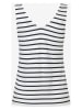 More & More Top in Weiß/ Dunkelblau