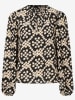 More & More Bluse in Schwarz/ Beige