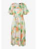 More & More Kleid in Grün/ Weiß/ Orange