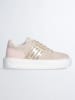 Liu Jo Leren sneakers beige/lichtroze/goudkleurig