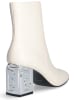 Liu Jo Leder-Stiefeletten in Creme
