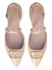 Liu Jo Leder-Spangenballerinas in Beige