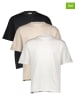 ONLY & SONS 3er-Set: Shirts in Weiß/ Creme/ Schwarz