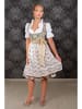 Edelnice Dirndl in Beige/ Hellbraun/ Weiß