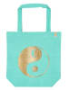 moses. Einkaufstasche "Omm for you" in Türkis - (B)37 x (H)38 x (T)13 cm