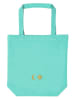 moses. Einkaufstasche "Omm for you" in Türkis - (B)37 x (H)38 x (T)13 cm