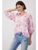 monari Bluse in Rosa/ Weiß