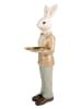 Clayre&Eef Dekofigur ''Kaninchen'' in Weiß/ Beige/ Grau - (B)20 x (H)56 x (T)20 cm