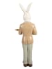 Clayre&Eef Figurka dekoracyjna "Bunny" w kolorze biało-beżowo-szarym - 20 x 56 x 20 cm