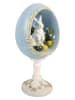 Clayre&Eef Dekofigur ''Ei'' in Hellblau/ Weiß - (B)13 x (H)28 x (T)12 cm