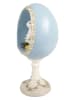 Clayre&Eef Dekofigur ''Ei'' in Hellblau/ Weiß - (B)13 x (H)28 x (T)12 cm