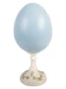 Clayre&Eef Dekofigur ''Ei'' in Hellblau/ Weiß - (B)13 x (H)28 x (T)12 cm