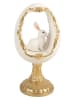 Clayre&Eef Dekofigur ''Ei'' in Gold/ Weiß - (B)12 x (H)22 x (T)11 cm